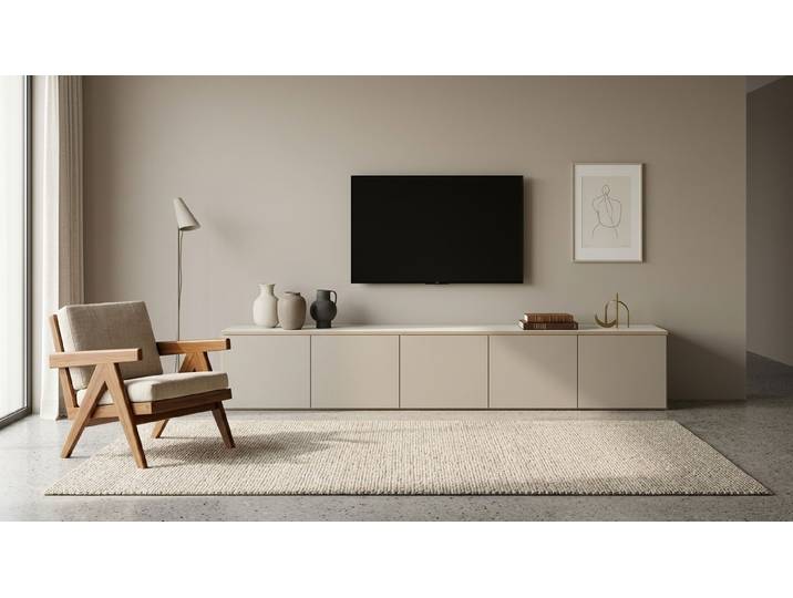 Pickawood Sideboard Premium Dekore Weiß Multiplex Kante