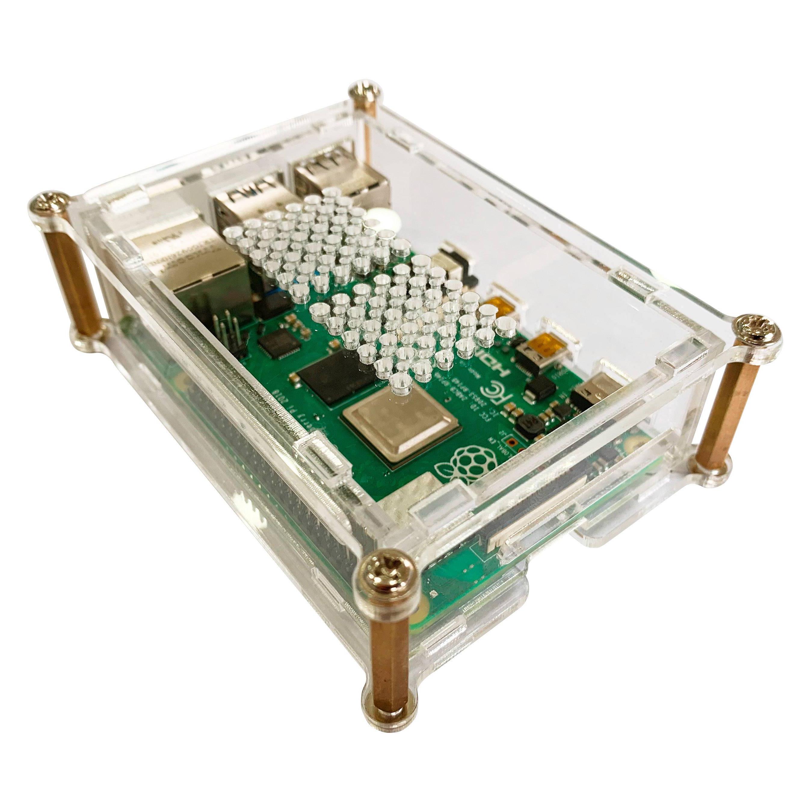 Joy-it Acryl Gehäuse für Raspberry Pi 4 schraubbar (Rb-CaseP4+01)