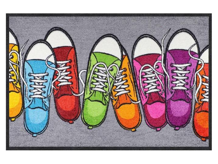 Fussmatte SALONLOEWE bunte Turnschuhe Fussmatte , bunt, B:50cm L:75cm, Kunstfaser, Teppiche, Fussmatte
