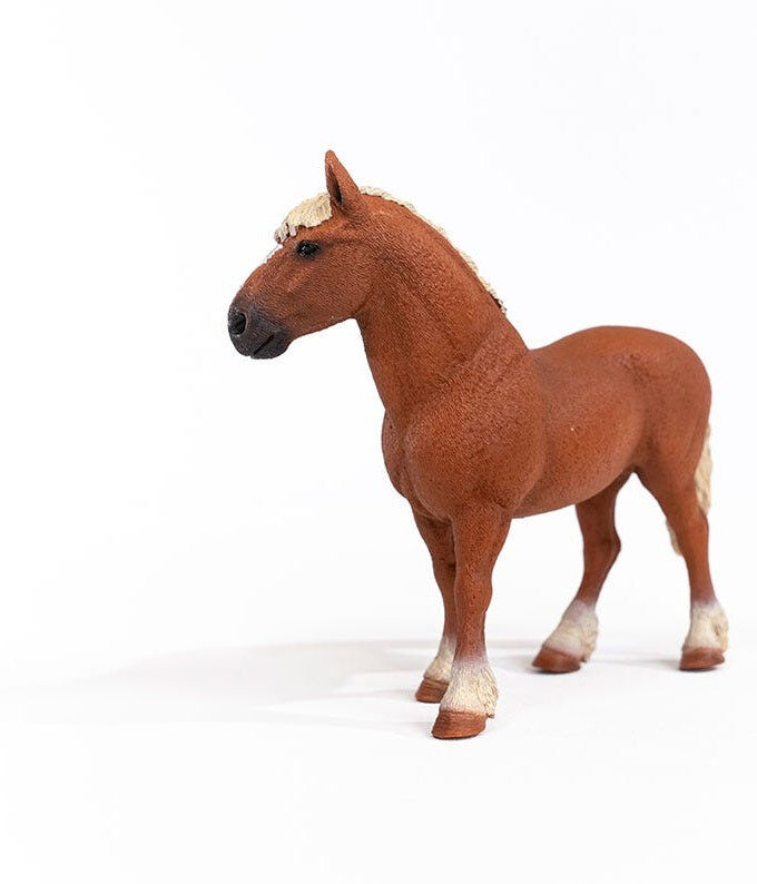 Schleich FARM WORLD Belgian Draft Horse Figure, 14 cm long, for Kids