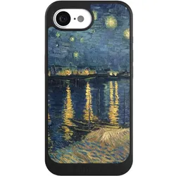 Nivocase Hülle für Apple iPhone 16e Handyhülle NIVOcore Case Schwarz Kunst Malerei (Apple iPhone 16e), Smartphone Hülle, Schwarz