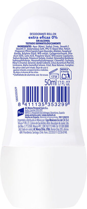 Lactovit Original 0% deo roll-on 50 ml