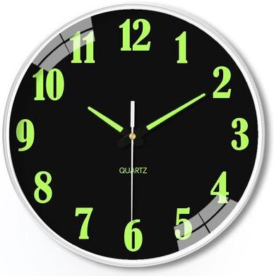 Inspire Daily Merch Stylish Silent Wall Clock Quartz Decorative Luminous Hole Free Living Room Clock c