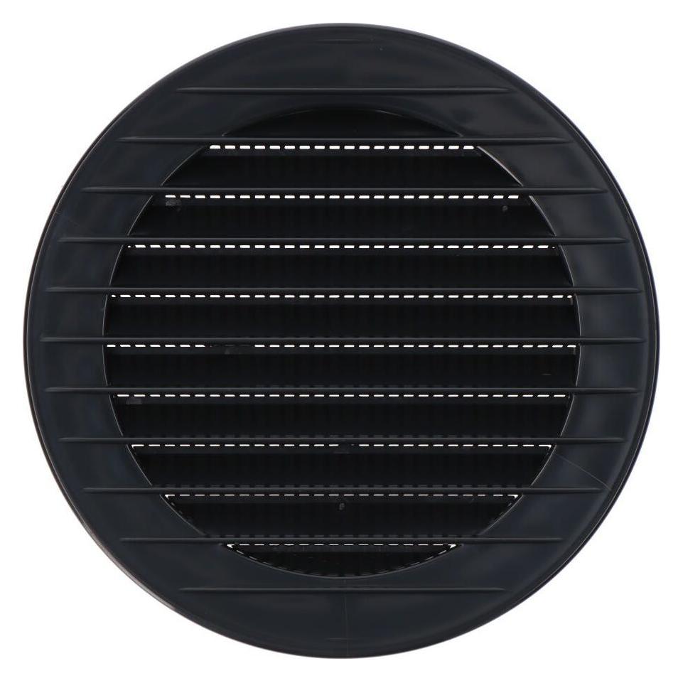 EDM Built-in round ventilation grill with mosquito net ø100mm anthracite gray (49435940)