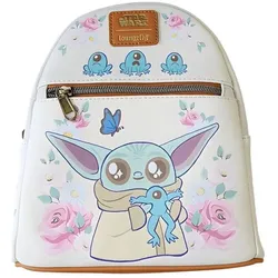 Loungefly, Kindergartentasche, Star Wars Lucas Grogu With Frogs Brown Trim backpack cm