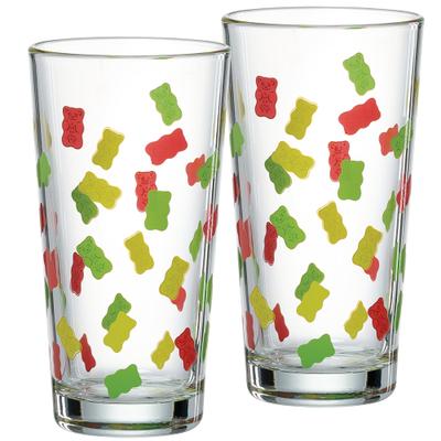 Gläser-Set RITZENHOFF & BREKER "HARIBO Allover, 380 ml", bunt, B:8cm H:14,5cm Ø:8cm, Glas, Trinkgefäße, spülmaschinengeeignet