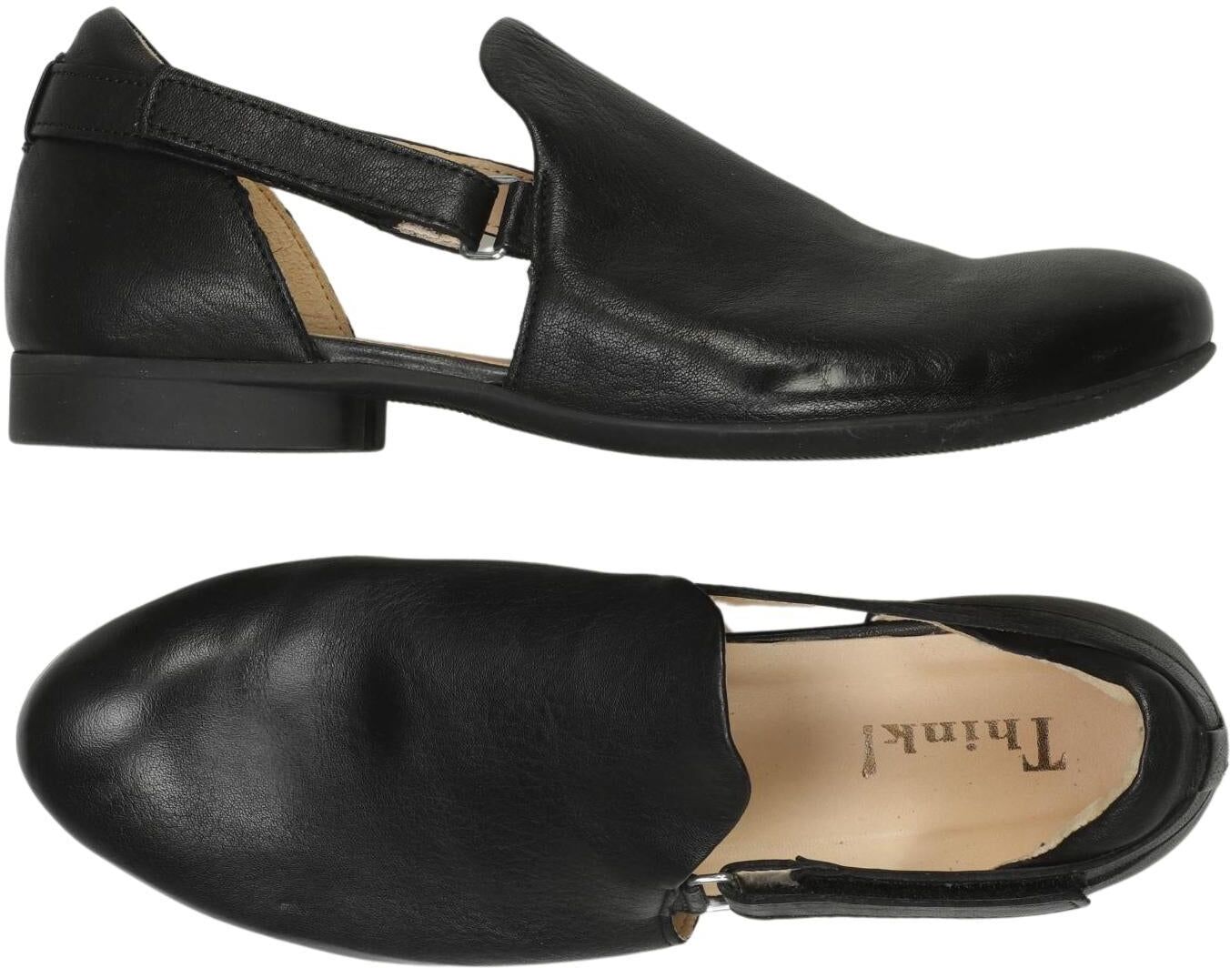 Think! Damen Halbschuh, Schwarz, Gr. EU 38, Leder - Second Hand