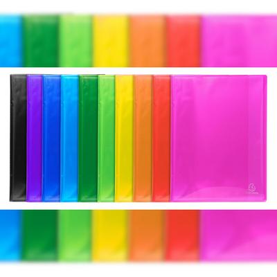 Exacompta 85270E 8x Sichtmappe aus PP 500µ, 60 Hüllen, 24x32cm für DIN A4 - Iderama - Farben sortiert