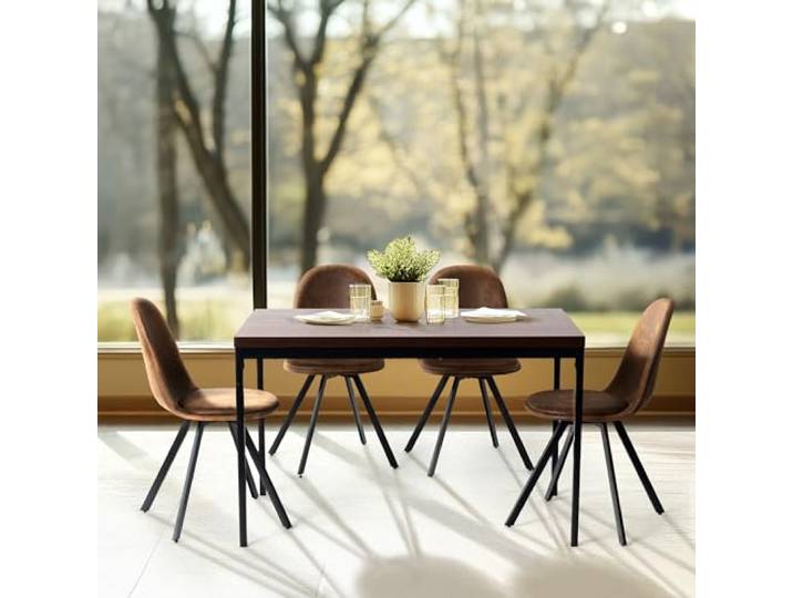 FurnitureR Garten Bartisch 120x70 cm Wetterfeste MDF-Platte Metallgestell für Terrasse & Balkon
