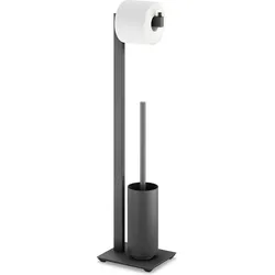 Linea Toilettenpapierständer schwarz Mit WC-Bürste