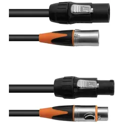 EUROLITE Kombikabel DT-2 DMX IP T-Con/3 Pin XLR 3m