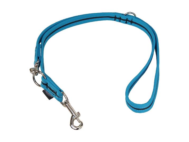 Hundeleine 180 cm, 20 mm, Schwarz/Türkis , schwarz, B:2cm L:1,8m, Kunststoff, Leinen, Hundeleine