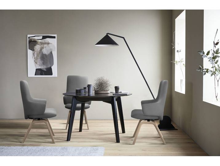 Polsterstuhl, Microfaser DINAMICA, Dunkelgrau, 58×60×105 cm, High Back, Skandinavisch, Stressless