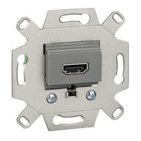 High-Definition-Multimedia-Interface Anschlussdose Einsatz einfach grau, Retail