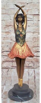 Bronzhaus Ballerina Ballet Dancer Bronze Statue Sculpture Figure Figurine Decor 21 Inches X 6 Inches