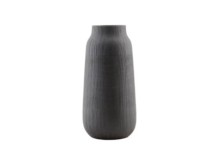 House Doctor - Groove Vase, Ø 16 x H 35 cm, schwarz