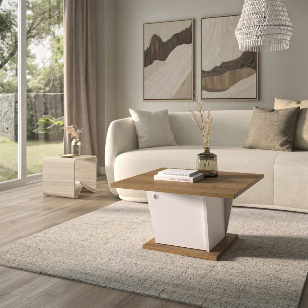 Diagone Table basse Beige 69x38x69cm