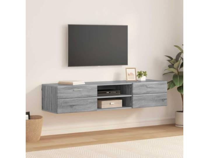 Holzschrank 150 x 39 x 30 cm Grau Sonoma Holzwerkstoff Standregal Robuster Holzwerkstoff, matte Oberfläche, klare Linien, vielseitig nutzbar, Innenbereich, pflegeleichte Reinigung