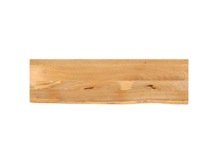 fsahslih Tischplatte Massivholz Mango 100x40x3,8 cm mit Baumkante Rustikale Ersatztischplatte für Esszimmer und Arbeitszimmer mit naturbelassener Kante und leichter Pflege.