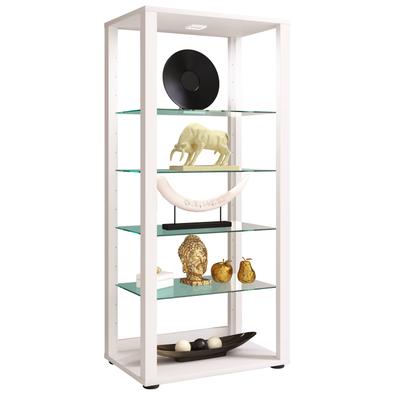 Standvitrine VCM "Holz Glas Stand Vitrine Sammelvitrine Glasol lV", weiß, B:52cm T:35cm, Obermaterial: 100% Holz Wood., Schränke, Standvitrine