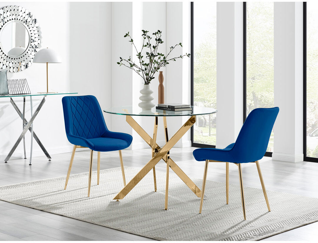 Canora Grey Bernell 2 - Person Dining Set Navy 2