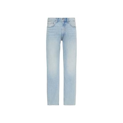 Straight-Jeans CALVIN KLEIN JEANS, Herren, Gr. 32, Länge 32, blau (washed signal), Denim/Jeans, Obermaterial: 100% Baumwolle, straight fit normal, Jeans Straight-Jeans, Regular fit mit Taschen