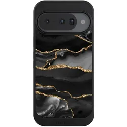 Nivocase Hülle für Google Pixel 10 Handyhülle NIVOcore Case Schwarz Glitzer Look Marmor Muster (Google Pixel 10), Smartphone Hülle, Schwarz
