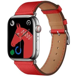 Forcell Strap F-DESIGN FA20 magnetic eco leather strap for APPLE Watch 38 / 40 / 41 mm red (Kunstleder), Uhrenarmband, Rot