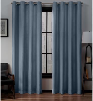 ATI Home Loha Linen Grommet Top Curtain Panel Pair
