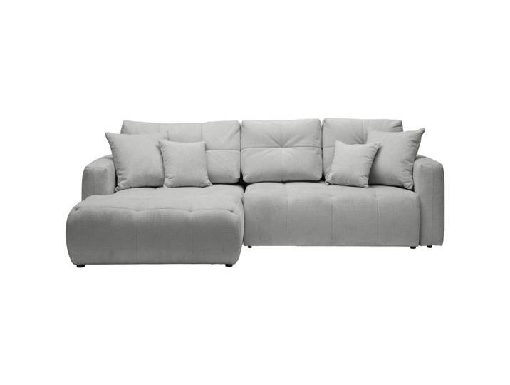 Ecksofa, Grau, 276x172 cm, Textil, 3-Sitzer, L-Form mit Ottomane Links, Modern