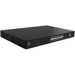 LevelOne Switch 20x GE GEP-2021 16xPo (20 Ports), Netzwerk Switch, Schwarz