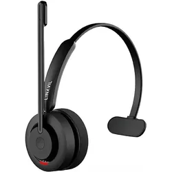 Fanvil DH301B, Bluetooth Wireless Headset (Kabelgebunden, Kabellos, USB-C, Cisco, Microsoft Teams, Zoom), Office Headset, Schwarz