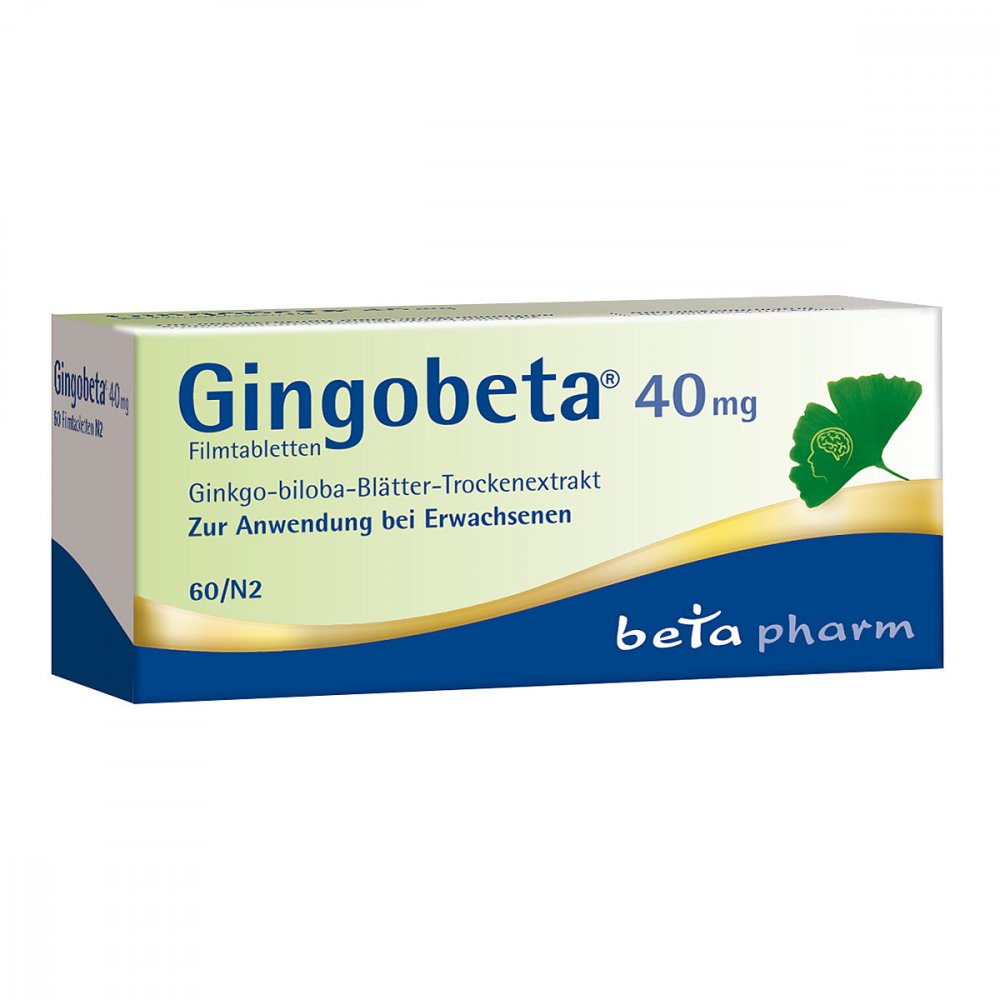 betapharm Arzneimittel GmbH Gingobeta 40 mg Filmtabletten 12461605
