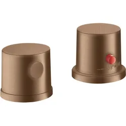 hansgrohe AXOR Uno 2-Loch Wannenrandarmatur, Thermostat, 2 Verbraucher, 38480310, Farbe: Brushed Red Gold