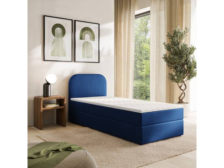 Masseno Boxspringbett CERIA mit Bettkästen 100x200 cm - Blau, KRONOS 09