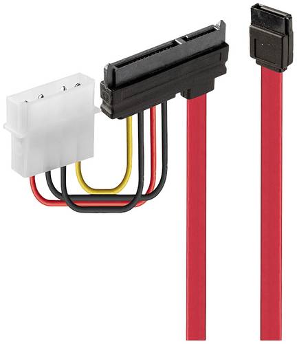 LINDY Festplatten Anschlusskabel [2x SATA-Buchse 7pol., IDE-Strom-Stecker 4pol. - 1x SATA-Kombi-Buchse 7+15pol.] 0.30m Mehrfarbig