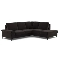 COTTA Ecksofa mit Funktion Boom Stoff Black