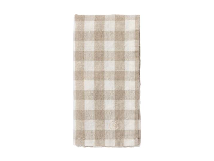 ERNST Ernst geruite servet 40x40 cm Beige-wit