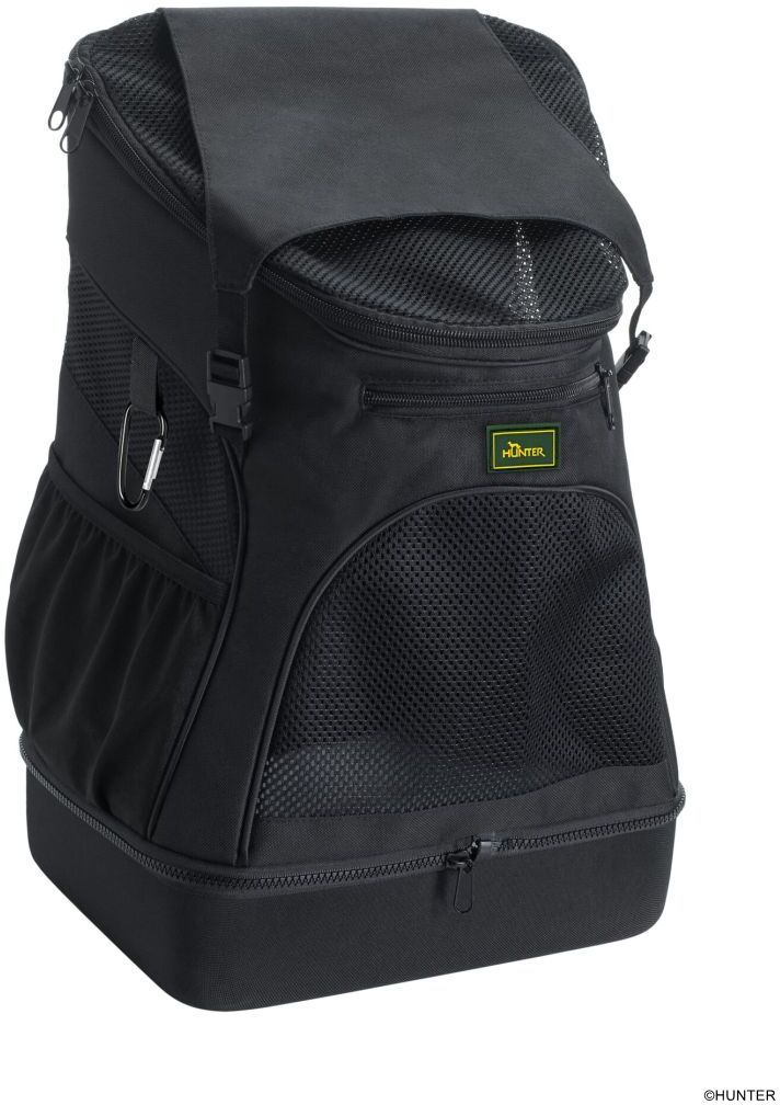 DOG SPORT HUNTER Flugtasche & Rucksack Miles, schwarz (30 x 22 x 45 cm)