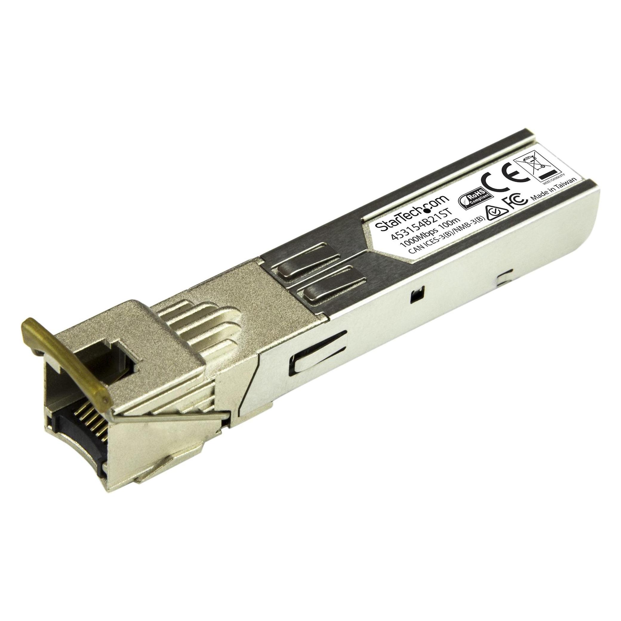 StarTech Giagbit Kupfer RJ45 SFP Transceiver Modul - HP 453154-B21 kompatibeles SFP - 1000Base-T - Mini GBIC (453154B21ST)