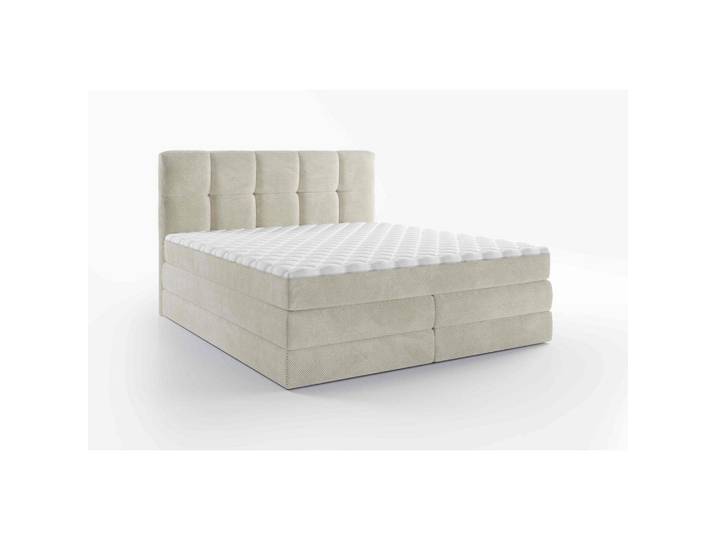 Esposa Boxspringbett, Creme, Kunststoff, H2 + H3, Höhe ca. 19 cm, 140x200 cm, Stoffauswahl, Wendematratze mit unterschiedlichen Härtegraden, in verschiedenen Größen erhältlich, Matratze Härtegraden Härtegradauswahl, Schlafzimmer, Betten, Boxspringbetten