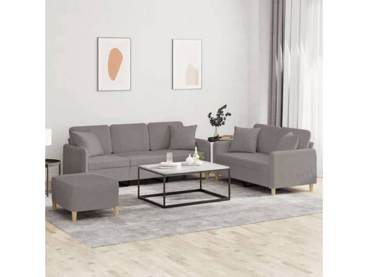 Ensemble de canapés 3 pcs avec coussins taupe tissu 3202149