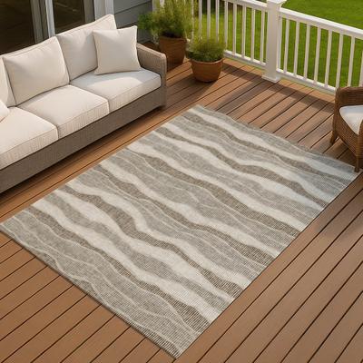 Addison Rugs Machine Washable Indoor/ Outdoor Stripe Jordan Chantille Rug