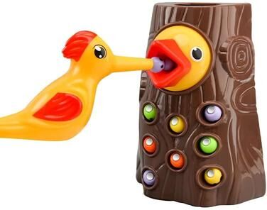 Uplift Picks Montessori Woodpecker Feeding Game Magnetic Toy 3