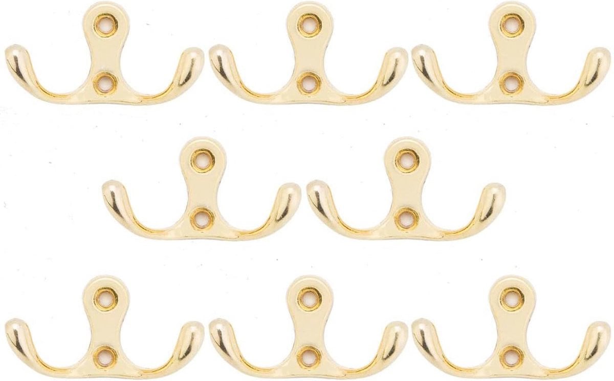Dubbele metalen wandhaak voor kleding, handdoeken en accessoires