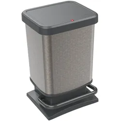 Rotho Paso pedaalemmer - prullenbak 20L - BPA vrij - grijs (1754010602WS), Abfalleimer, Grau