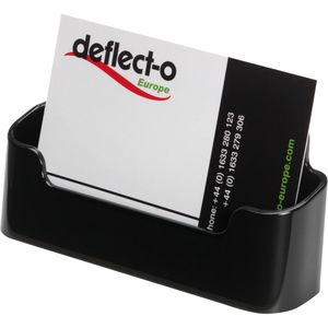 Deflecto Visitenkartenhalter 70104, aus Kunststoff, schwarz, 1 Fach für 50 Karten