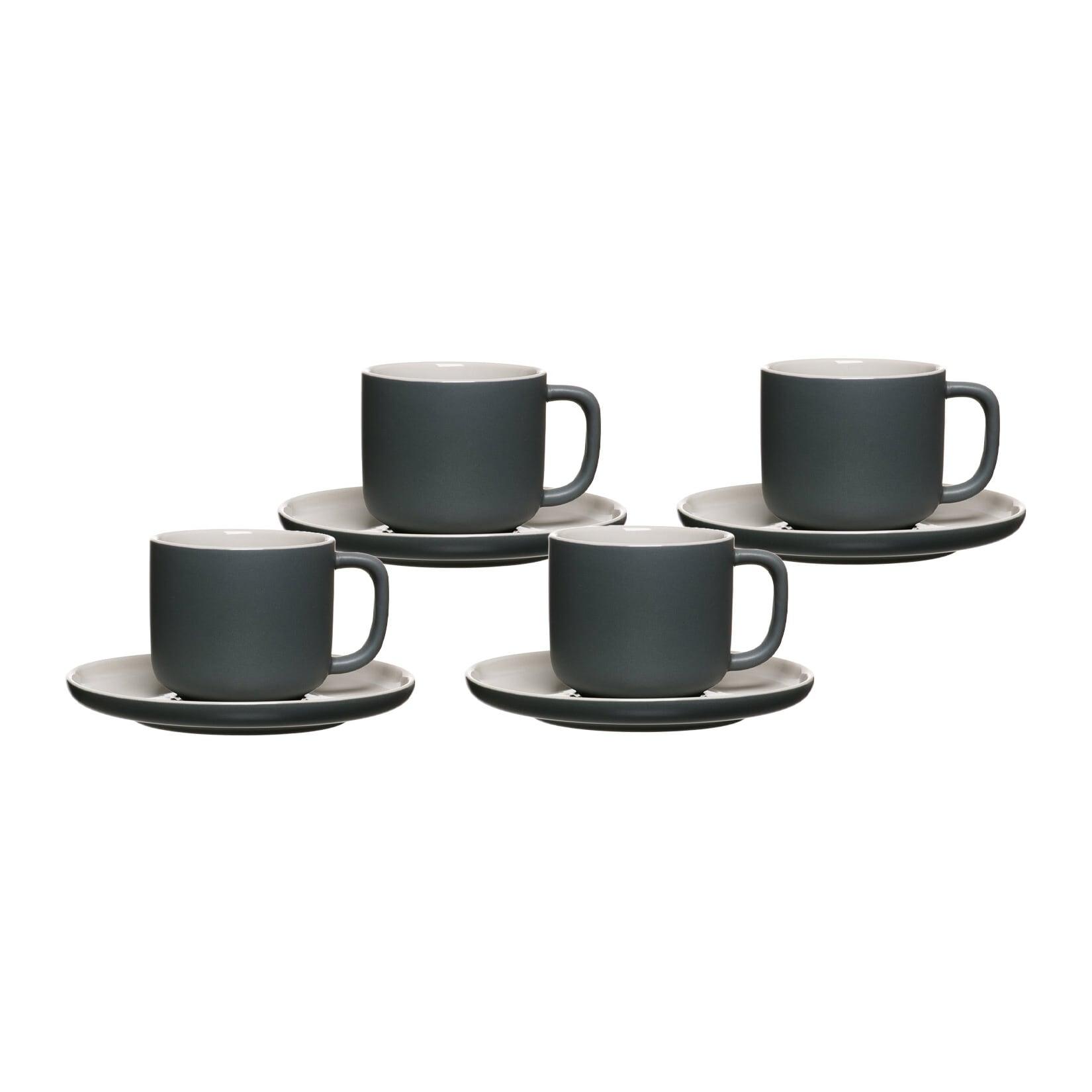 Ritzenhoff & Breker Kaffeetassen mit Untertassen Jasper 240 ml 4er Set
