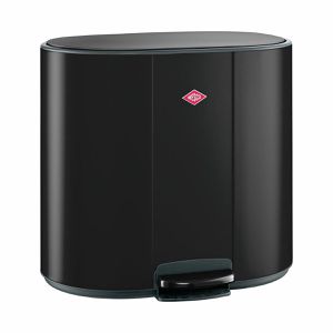 Wesco Mülleimer Multi Collector 2, schwarz, aus Metall, 2 x 25 Liter