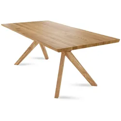 BAUMKANTENTISCH Daisie 1 180x78x90 Massivholztisch Wildeiche geölt